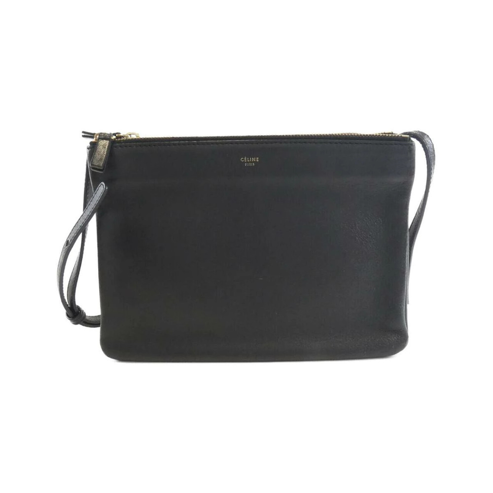 Celine Trio Bag black leather